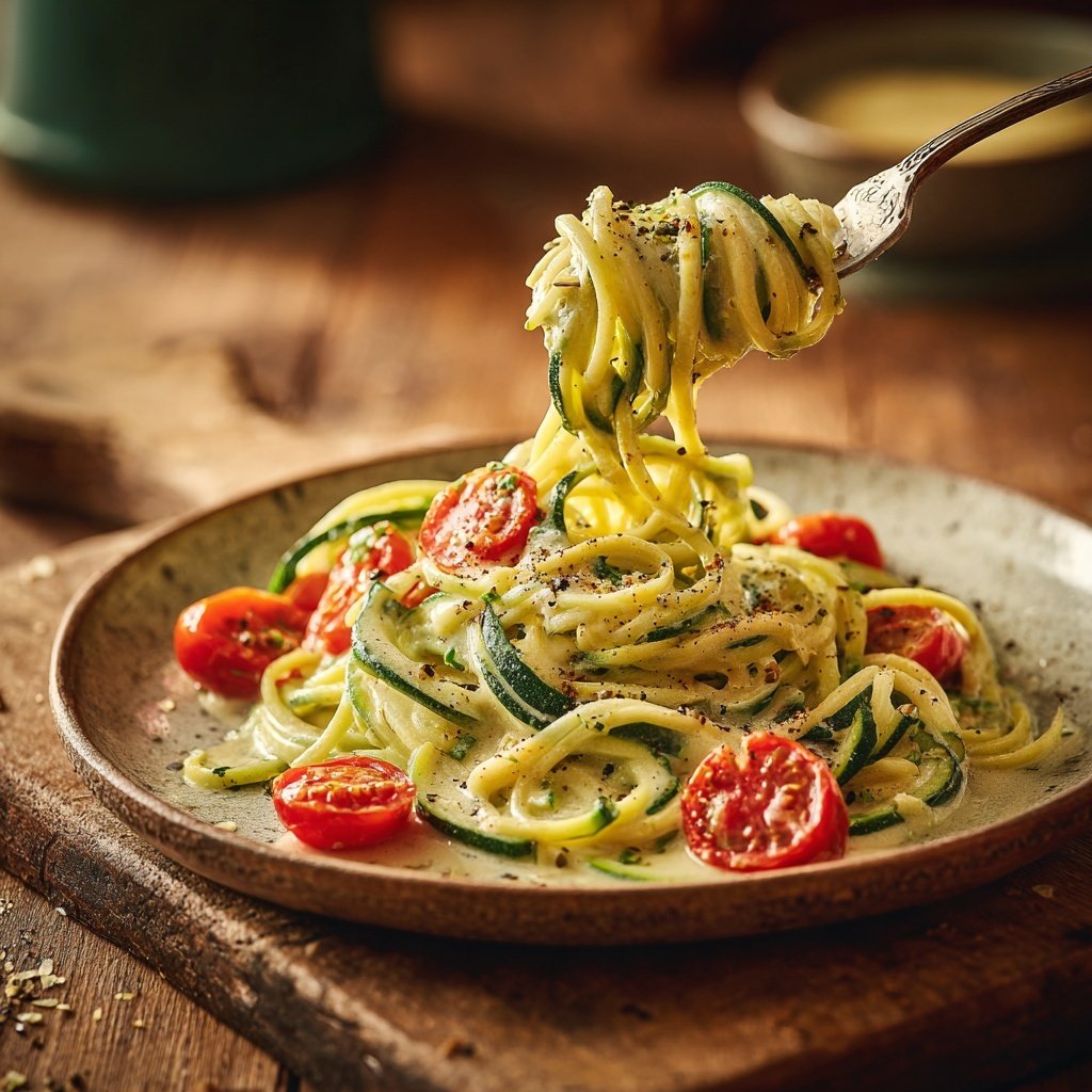 Creamy Zucchini Noodles Recipe
