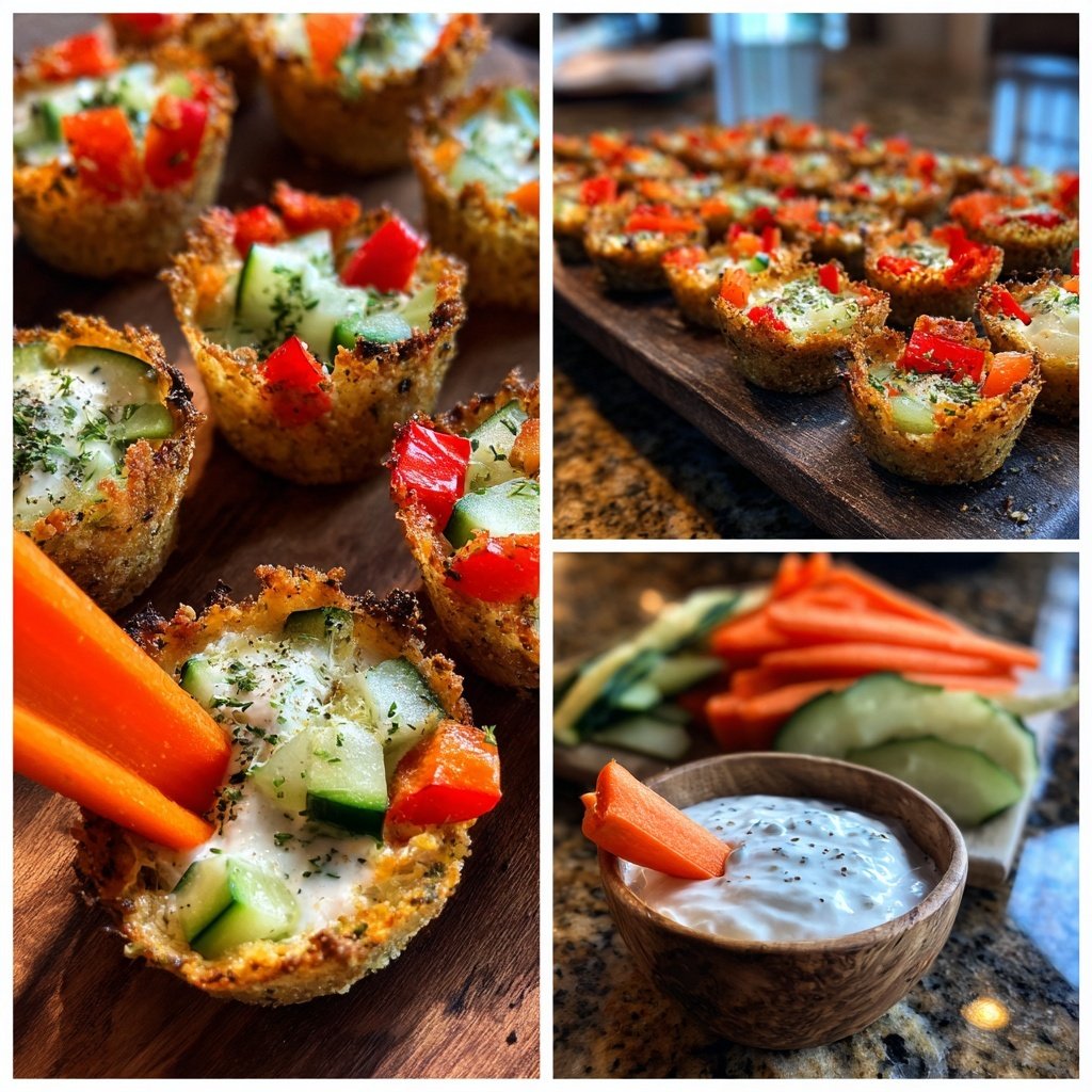 Homemade Ranch Veggie Cups