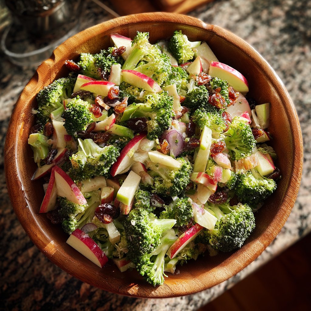 Broccoli Apple Salad with Raisins