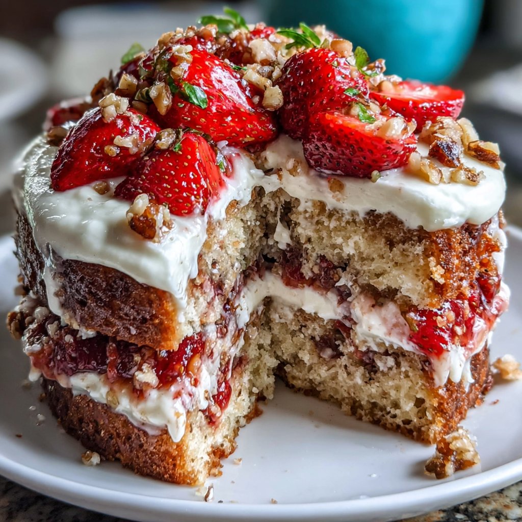 Almond Flour Strawberry Cake