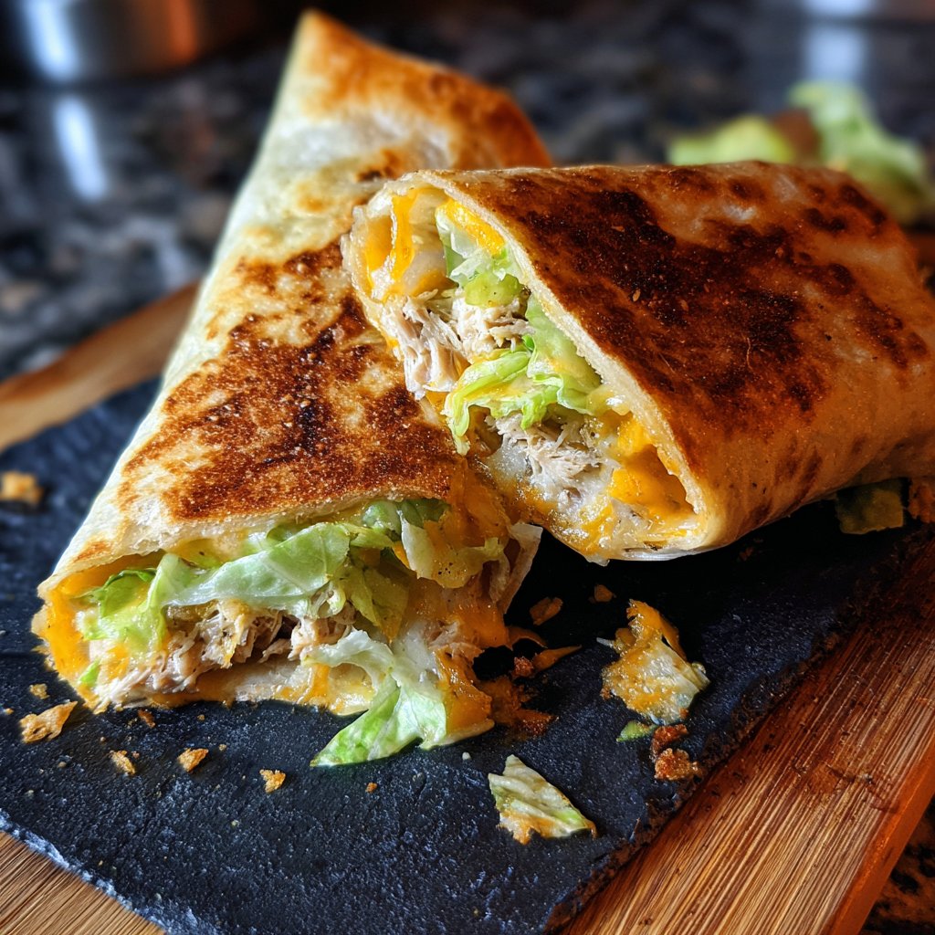 Air Fryer Tuna Melt Wrap