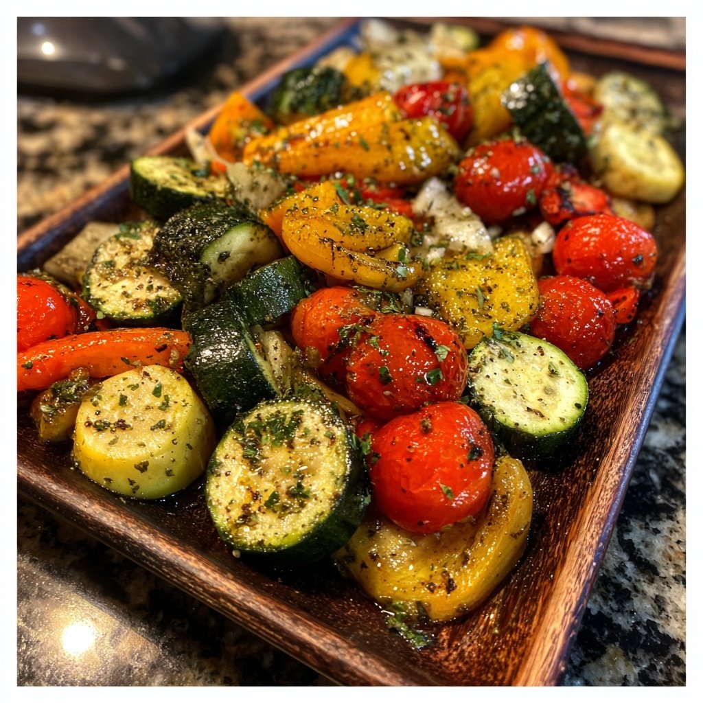 Healthy Lemon Herb Grilled Veggies