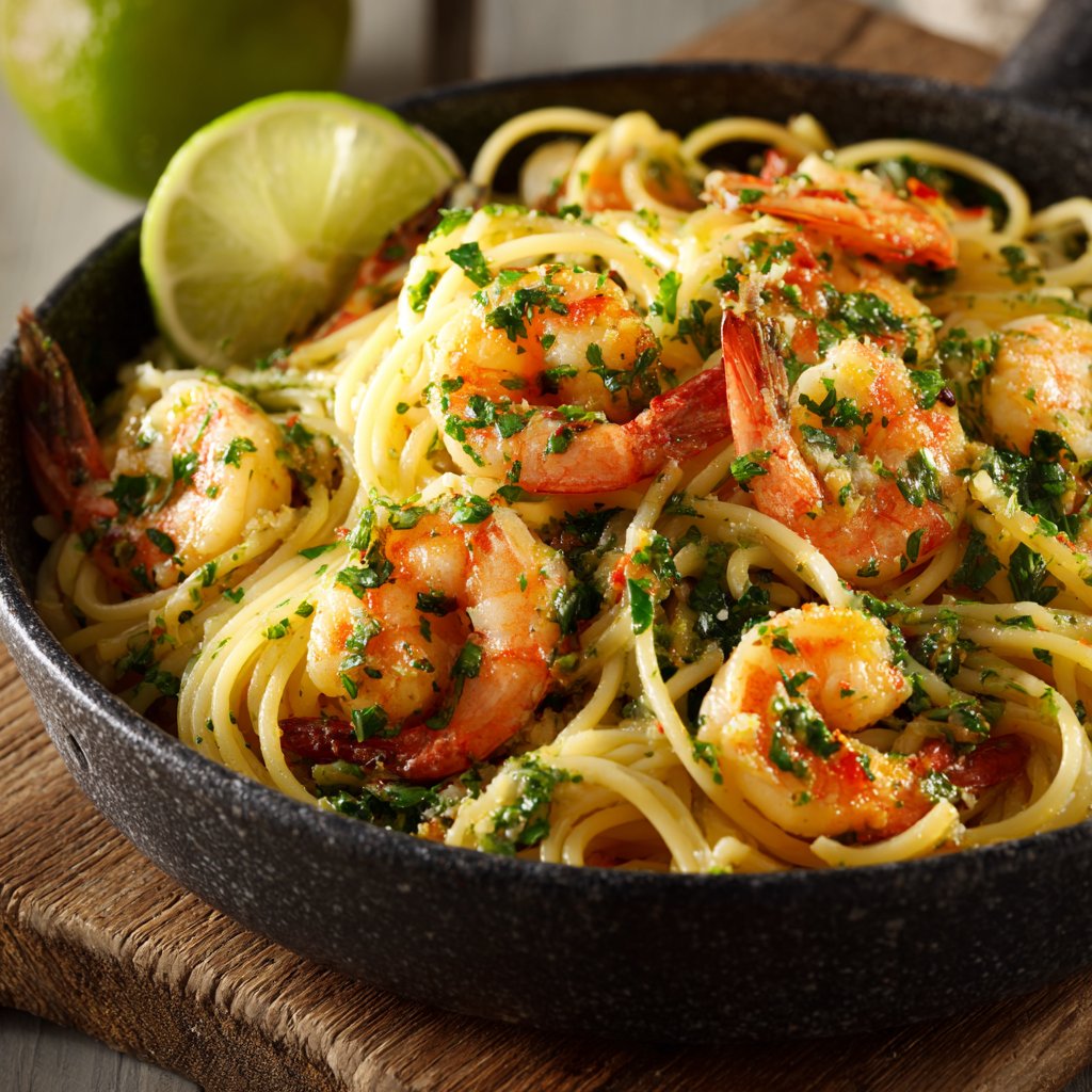 Cilantro Lime Shrimp Pasta