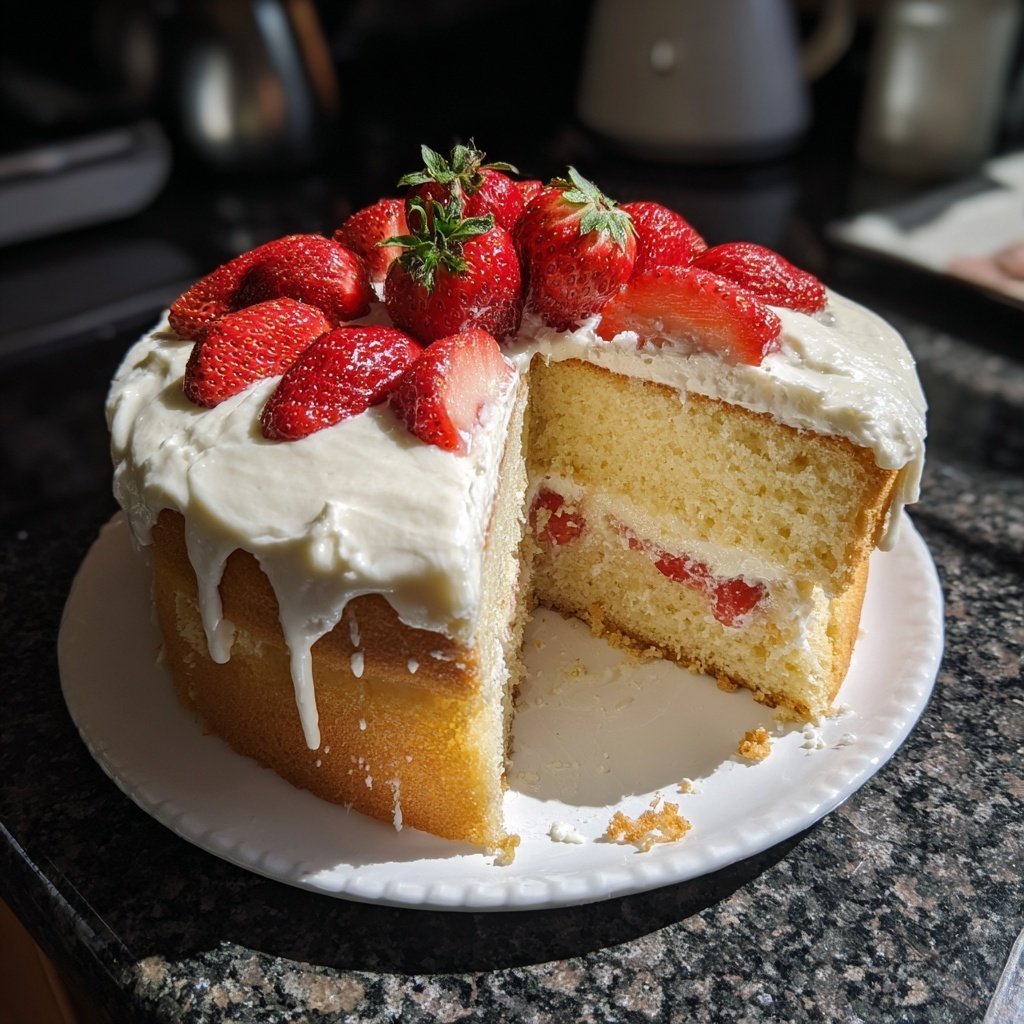 Dessert Vanilla Sponge Cake