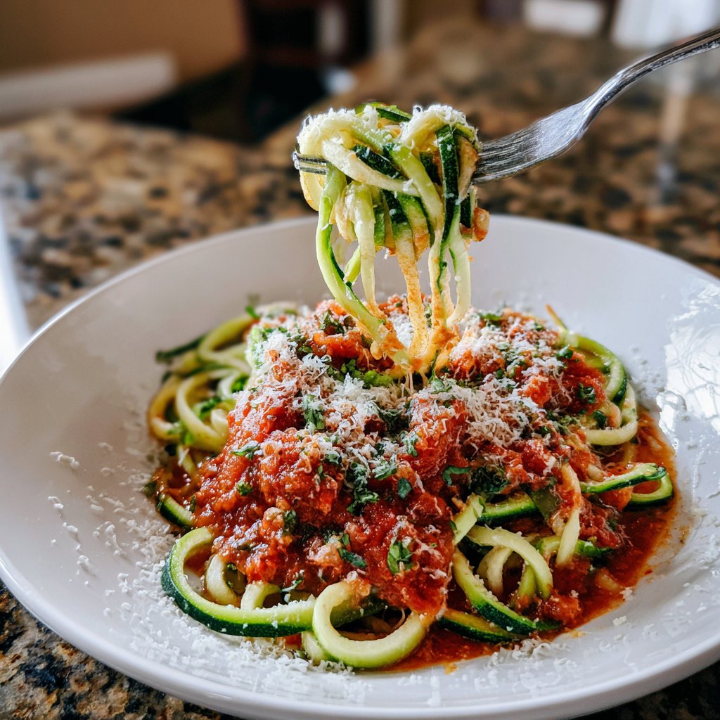 Zucchini Noodles with Tomato Sauce