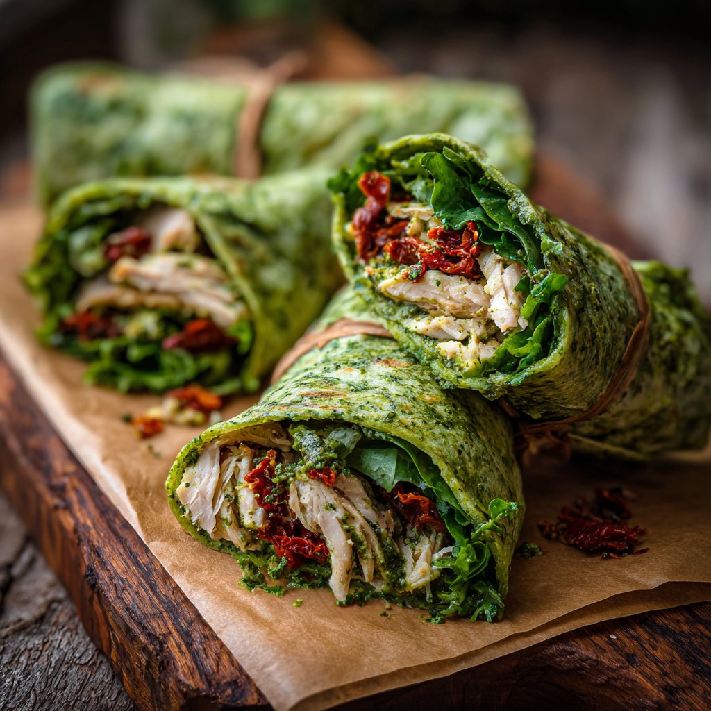 Pesto Chicken Wraps
